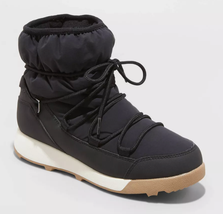 All In Motion Women's Cara Winter Boots Color Black water-repellent Size 6 -11