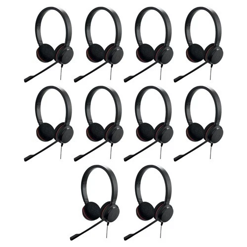 Jabra Evolve 20 Stereo Microsoft Optimized (10-Pack) Stereo Corded Headset