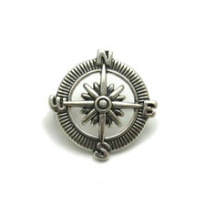 Handmade Sterling Silver Brooch Compass Genuine Solid Hallmarked 925 Nickel Free
