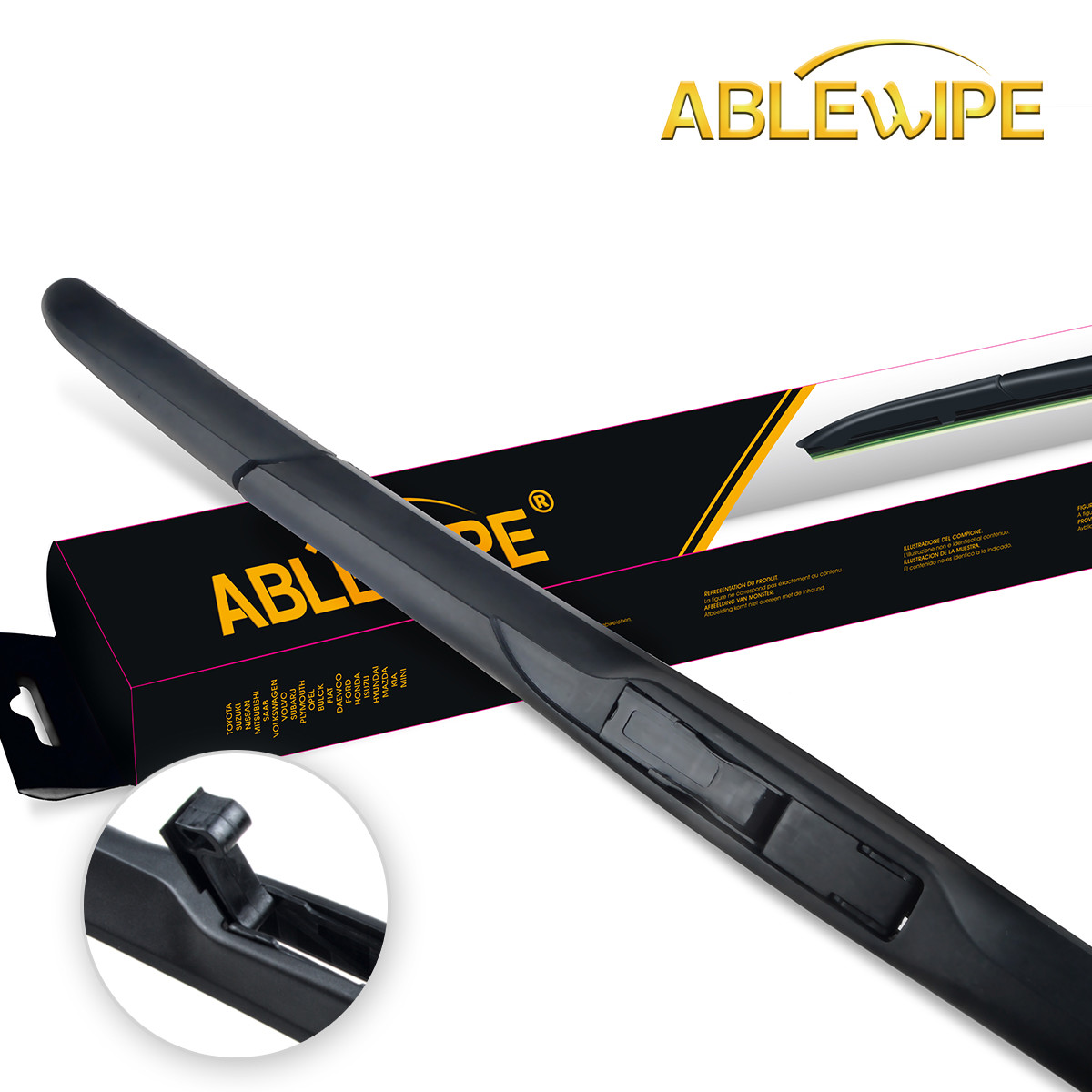 ABLEWIPE Fit For JEEP LIBERTY 20022012 Hybrid Windshield Wiper Blades
