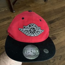 AIR JORDAN Black Blue BALL CAP hat YOUTH SNAP BACK NBA Embroidered
