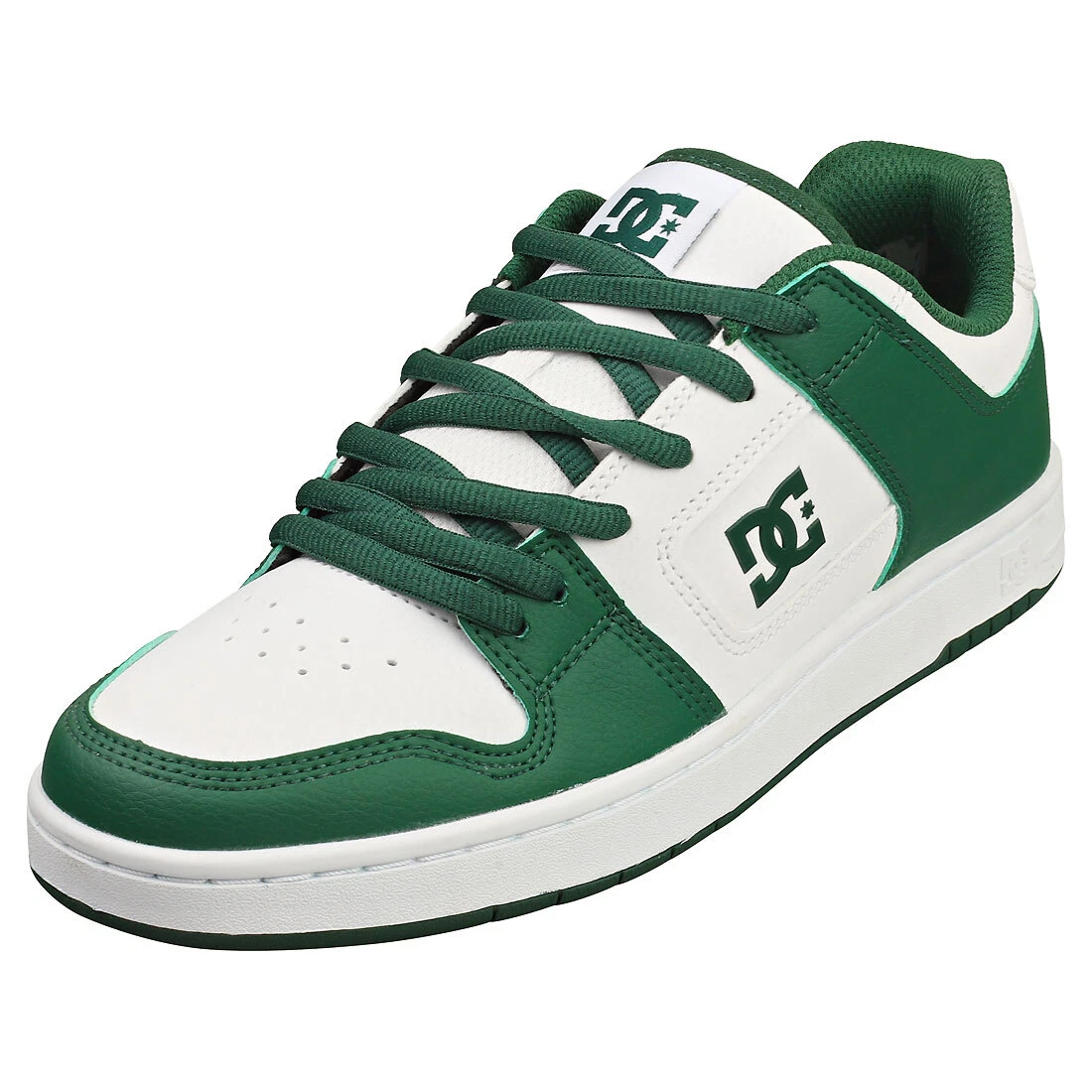 Green and white dc best sale shoes