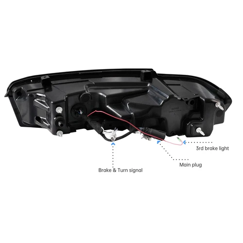 Par de luces traseras LED LAND rojas transparentes para Camaro 2014-2015 16-18  - Imagen 4 de 7