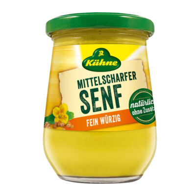 Kühne Senf extra cremig mittelscharf fein würzig im Glas 250ml