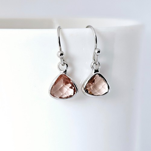UK Birthstone Crystal French Hook Earrings Sterling Silver Birthday Gift Friends - Picture 15 of 16