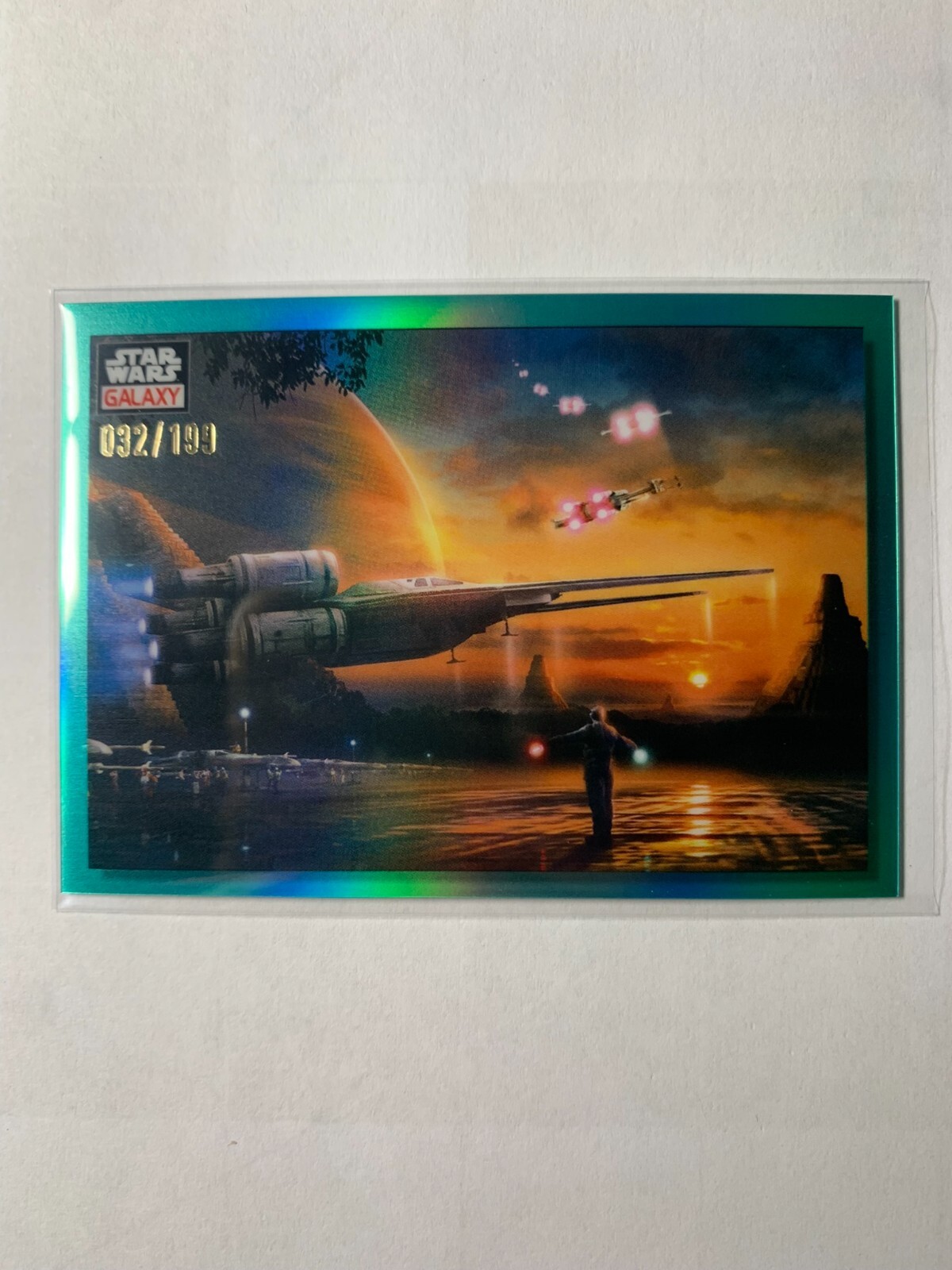 2023 Topps Chrome Star Wars Galaxy Dawn of the Rebellion AQUA /199