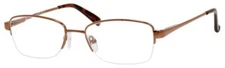 JUBILEE J5876 WOMEN'S SEMI-RIMLESS EYEGLASSES 52-18-135 COFFEE WITH SOFT CASE