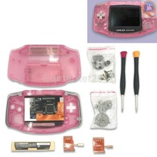 Clear Pink IPS LCD Highlight Backlight Drop in Kit for GBA GameBoy Advance