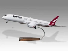 Boeing 787-9 Qantas Gear Down Desk Wood Airplane New Model Large Scale 1/144