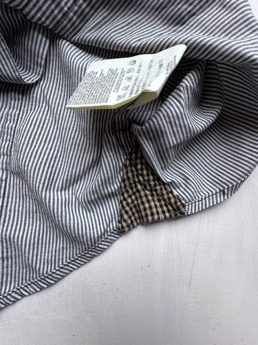 DieSel-co Mens White with GrayStripes Button Down Dress Shirt Size L Gingham - Picture 13 of 15