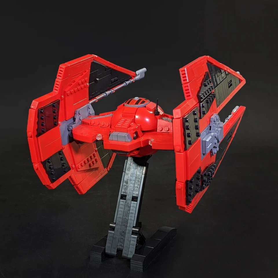 Modubrix Mocs Building Blocks TIE Baron Interceptor First Order Set Bricks Toys - Image 4 of 4