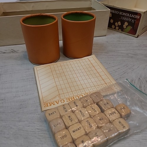 Scrabble Sentence Cube Game Vintage 1971 COMPLETE - Picture 2 of 5