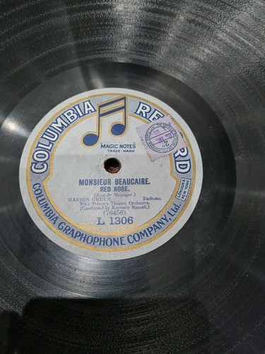 Monsieur beaucaire Red Rose/English Maids L 1306 Columbia 78 vinyl - 第 4/8 張圖片