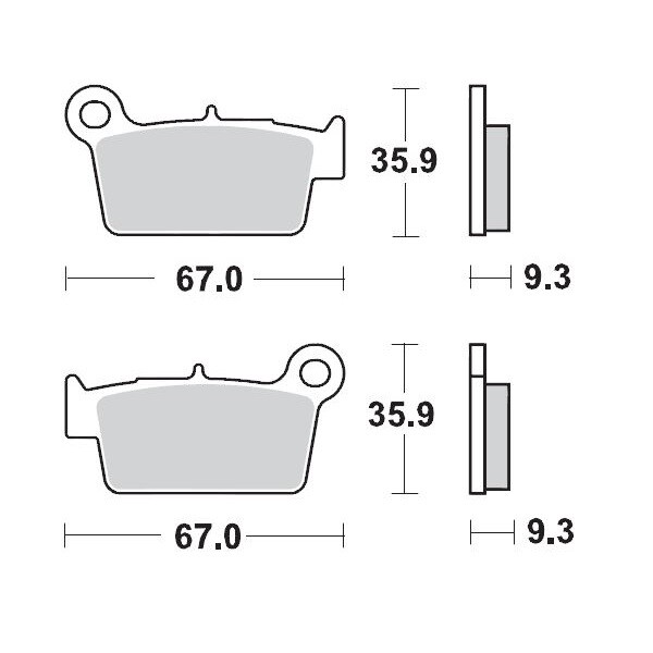 Plaquettes de frein KH367 Sinter Metal pour moto Kawasaki KXF 250 de 2004