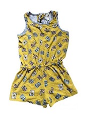 Matilda Jane Girl s Yellow Romper Camera Graphic Design Size 10.