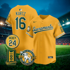 Nick Kurtz 16 Athletics Gold Sacramento Edition Stitched Jersey " All Sizes "