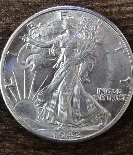 1942 D Denver Walking Liberty Half 1/2 Dollar Coin UNCIRCULATED Condition 0.3617