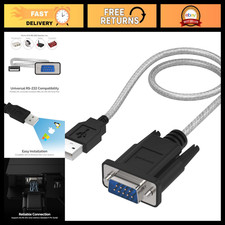 USB to RS-232 DB9 Serial Adapter 1ft, 9-Pin Converter for PC  Laptop