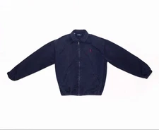 Vintage Polo by Ralph Lauren Navy Cotton Harrington Zip‑Up Jacket – Size M