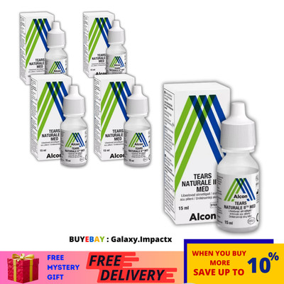 5 X Alcon Tears Naturale II 15ml Lubricant Soothing & Moisturizing Eye Drops