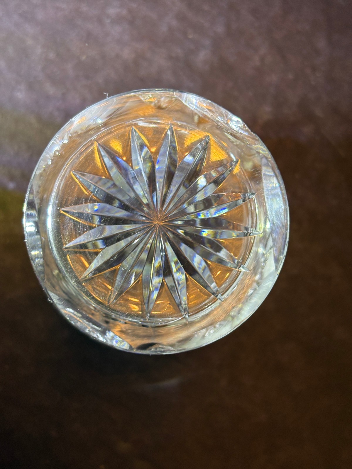 ABP, Cut Crystal, Etched Pitcher with SIX Matching Tumblers, FLORAL