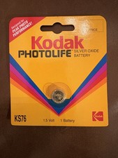 VINTAGE 1990s KODAK PHOTOLIFE KS76 NEW SEALED Mint Yellow Card SR44 357 76