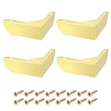 Furniture Legs, 4Pcs 146x55mm - Carbon Steel L-shaped Furniture Feet (Gold)