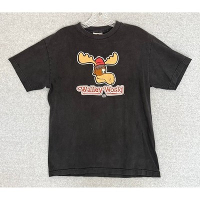Vintage Walley World T-Shirt Mens Medium Black National Lampoons Vacation Moose