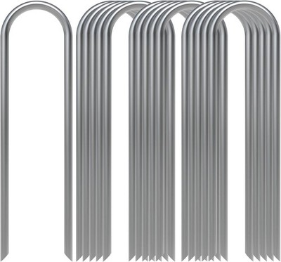 16 Pack Garden Landscape Staples 6 Inch Soaker Hose Stakes 11 Gauge Drip Line