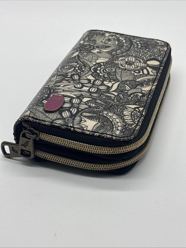 Sakroots Mandala Hobo Themed Cards Zip Pocket Billfold Coated Snap Closure Used - Picture 3 of 7