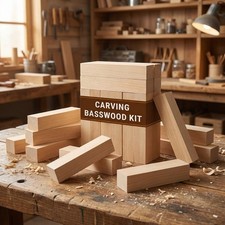 Basswood Carving Blocks Set – Soft Basswood Blanks for Wood Carving | BW12