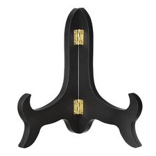 7" Easel Plate Holder Wooden Folding Display Stand Black for Picture Frame