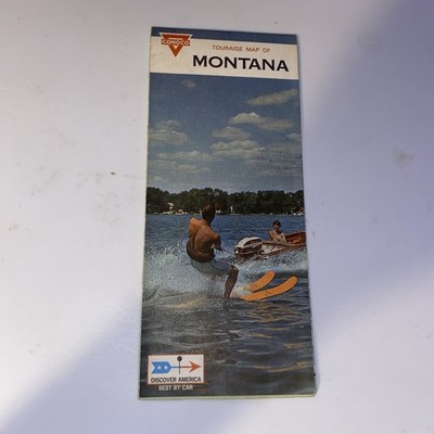 Conoco Touraide Road Map of Montana 1966