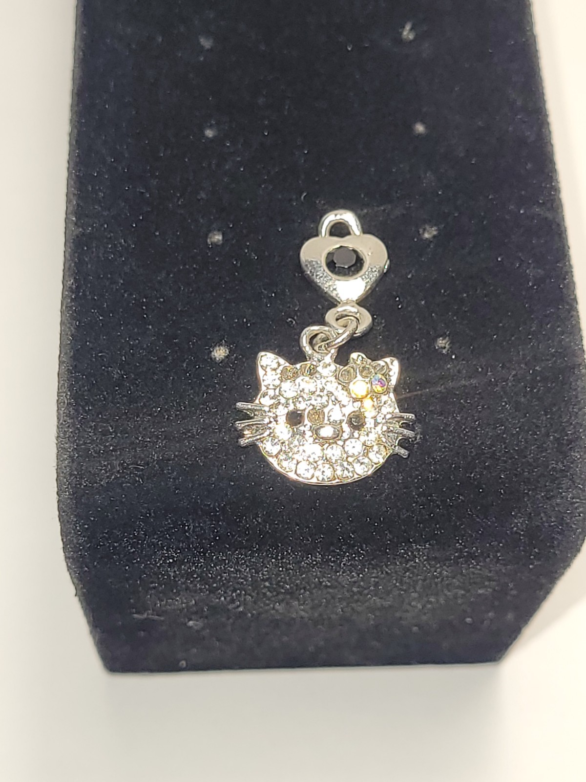 Silvertone Hello Kitty Charm Clear Rhinestone Acc… - image 12