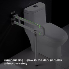 Flip Up Toilet Grab Rail Wall Mounted Support Bar