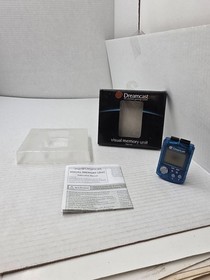 Sega Dreamcast Clear Blue VMU OEM Visual Memory Unit TESTED WORKS PERFECT #M18