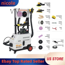 GM-IA Pneumatic Dust-Free Sanding Machine with Accessories,Auto Body Sander Tool