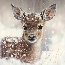 MOMDEDP Deer Diamond Painting Kits 12 inches x 12 x 0.01 inches,