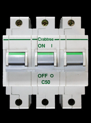 CRABTREE 50 AMP CURVE C 16kA DREIPOLIGER MCB SCHUTZSCHALTER POLESTAR