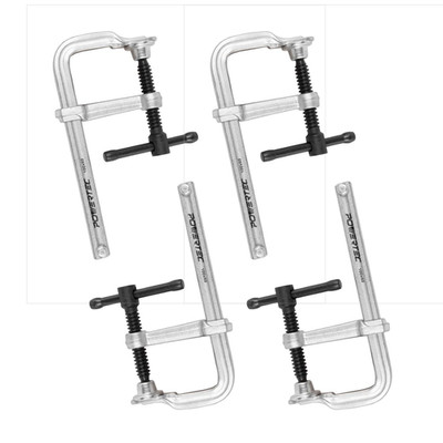 Powertec 71598-P2 4 Inch Heavy Duty F Clamp 4-3/16 Inch X 2-3/8 Inch Throat F
