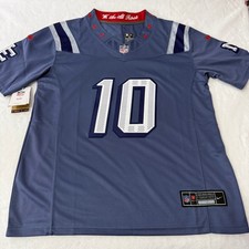 Drake Maye #10 Blue Embroidered Jersey Sizes S-4XL