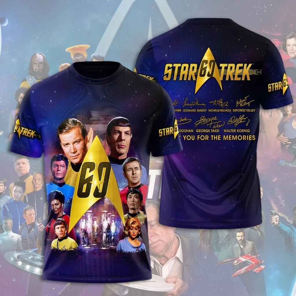Star Trek 60th Anniversary 2026 3D T-Shirt Unisex S-5XL