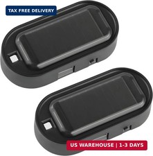 2 Pcs Car Solar Power Simulated Dummy Alarm Anti-theft Vehicle Led Flash Lamp S