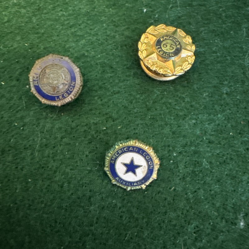 Lot Of 3 Vintage American Legion Pins 