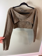 Women  s Crop Sweater Bolero