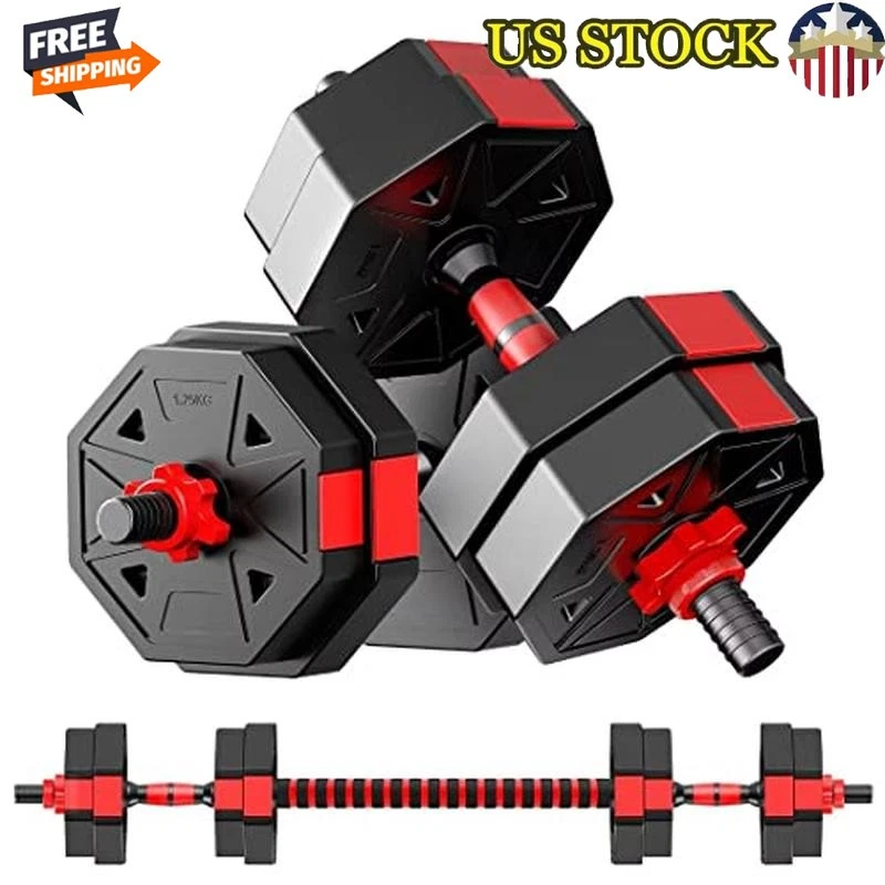 Adjustable Dumbbell Set 20/80lbs Non-Rolling Free Weights Home Gym Fitness New