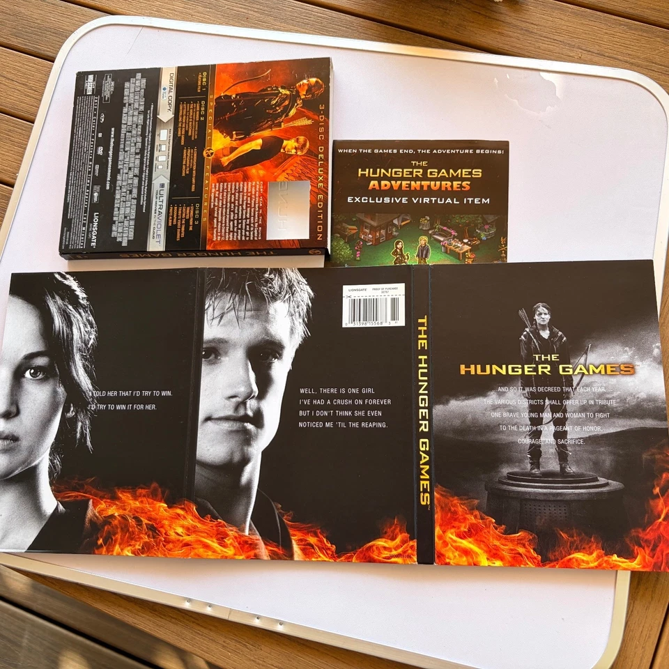 The Hunger Games DVD 2012 3-Disc Deluxe Edition Jennifer Lawrence MINT - Image 2 of 3