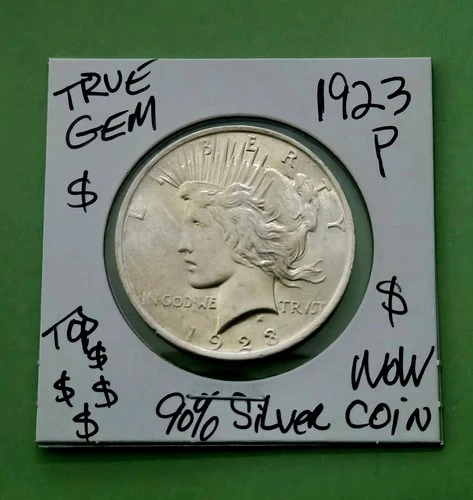 1923 P Peace Silver Dollar CHOICE GEM Brilliant Ultra Rare BU Grade Silver Coin