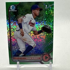 2022 Bowman Chrome FRAN ALDUEY 1st Bowman BCP-39 GREEN /99 Cleveland Guardians