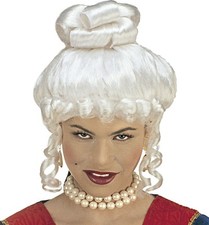 Weiße Damen Barock Perücke / Karneval Fasching Mittelalter Rokoko Kostüm Party